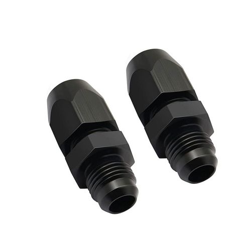 2pcs straight adapter an6-3/8 npt fitting swivel oil pipe joint auto parts a