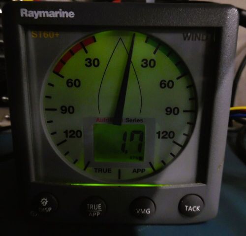 Raytheon st60 wind instrument display w/ sun cover - a22012 tested! great cond!