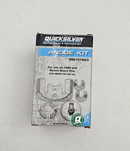 Quicksilver 888758q02 aluminum anode kit for mercruiser bravo one stern drives -