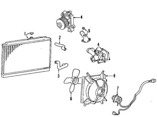 Genuine mitsubishi lower hose mr204553