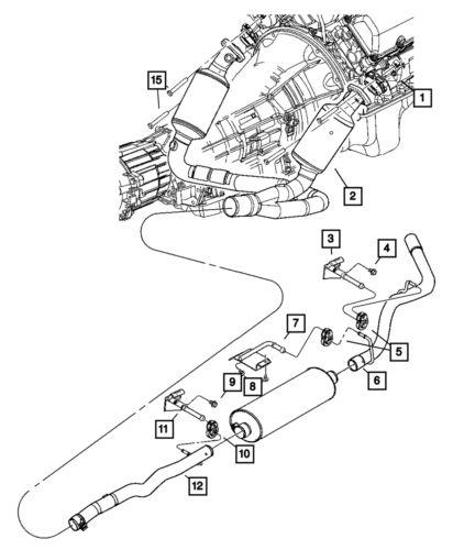 Genuine mopar exhaust tailpipe 52021973ad