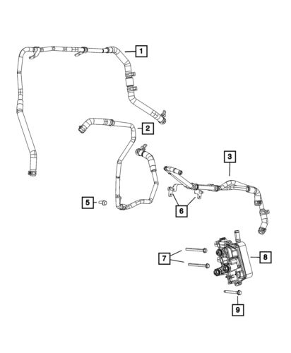 Genuine mopar transmission oil cooler hose and tube 68321877ab