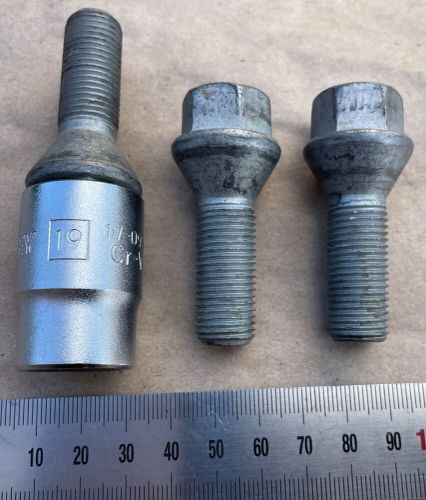 3 x genuine volvo 19mm bolts for s60 / v70 / s80 / xc70