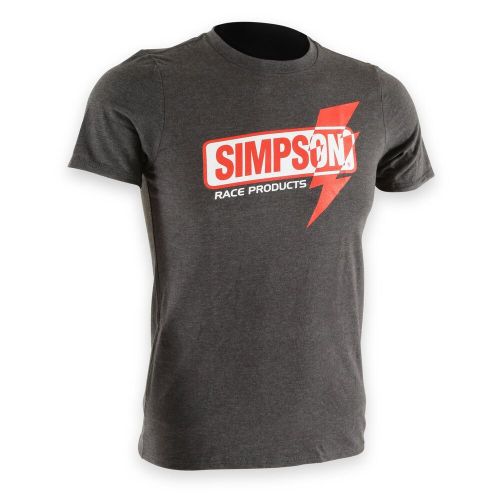 4501ys simpson racing lightning fast shirt charcoal youth sm