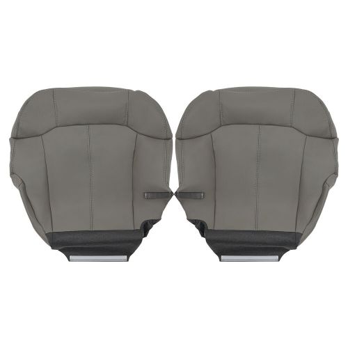 Front seat covers, driver and passenger side replacement seat cover, pu grey usa