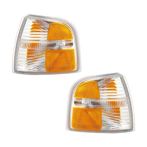 Parking corner signal lights pair set for 04-05 ford explorer left &amp; right