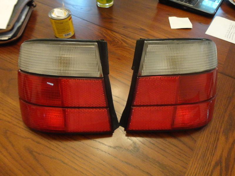 Bmw e34 "depo" euro clear tail lights taillights 89-95 5-series lamps lens