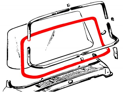 1957-60 f100 windshield weatherstrip without groove f250 f350 ford truck new