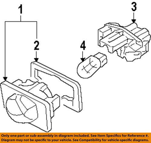 Honda oem 34102s60003 license lamps-rear-housing