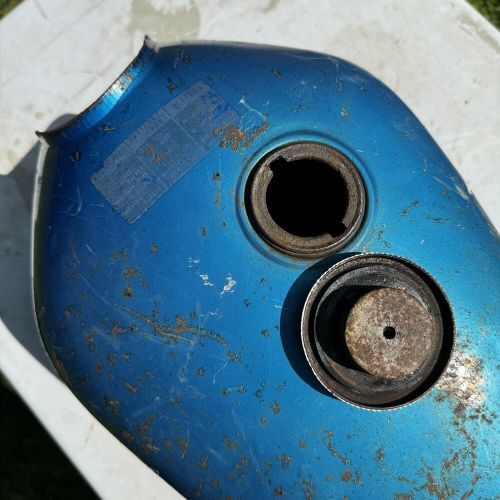 Honda xl175 motorcycle gas fuel tank mid 1970s blue needs some restoration