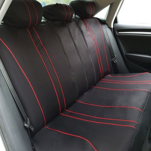 For subaru impreza 2008-2024 car seat covers full set black poly cotton 9pcs