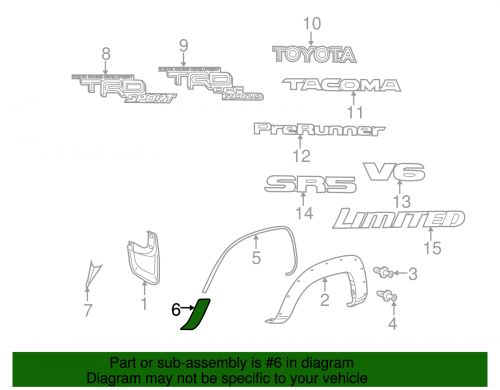 Genuine toyota side body trim protector (left rear) 58742-04100