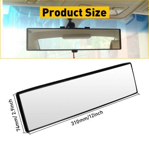 300mm wide convex interior clip on rear view mirror clear universal wide-angle