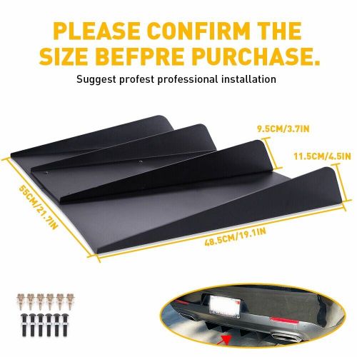 For acura rlx tl tlx rear diffuser + rear spats splitter bumper spoiler chin lip