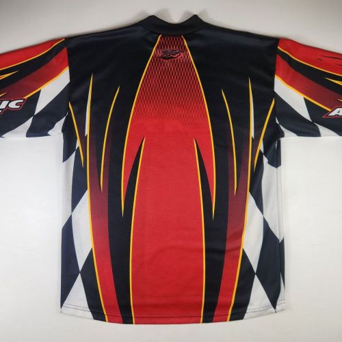 Vtg arctic cat jersey men&#039;s xl red snowmobile racing long sleeve articwear 90s