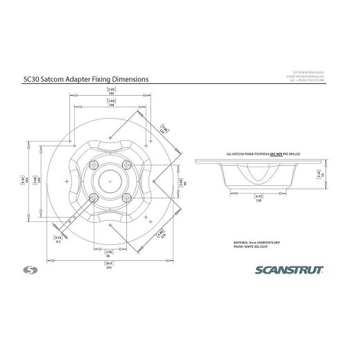 Scanstrut sc30 adapter mount mini satcom antennas - secure and versatile