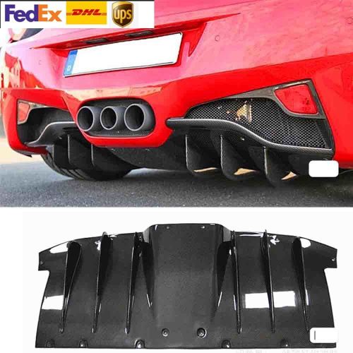 Real carbon fiber rear bumper diffuser for ferrari 458 italia spider 2010-2015