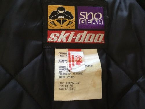 Vtg snowmobile ski doo racing leather coat men’s size large