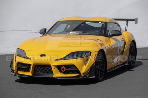 For 20-up toyota gr supra cf edition carbon fiber front bumper splitter canards