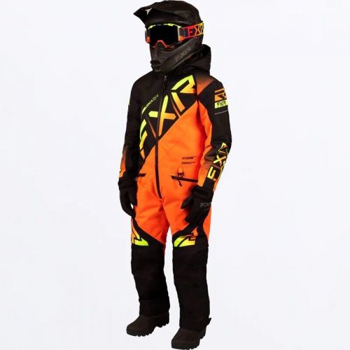 Fxr racing cx child monosuits 4 black/hi-vis