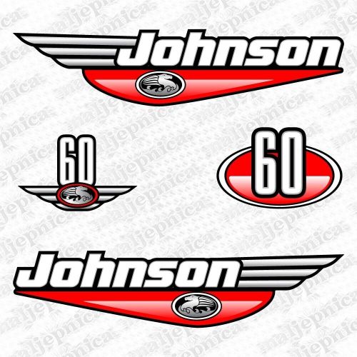 Johnson 60 (1992-2000) outboard red decal aufkleber sticker adesivo set