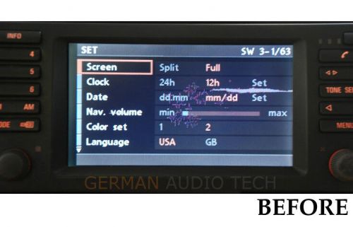 Lcd replacement service for bmw e38 e39 e53 x5 wide screen navigation monitor