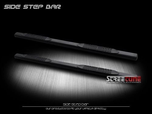 For 04-12 colorado/canyon crew 4&#034; matte black oval side step bars running boards