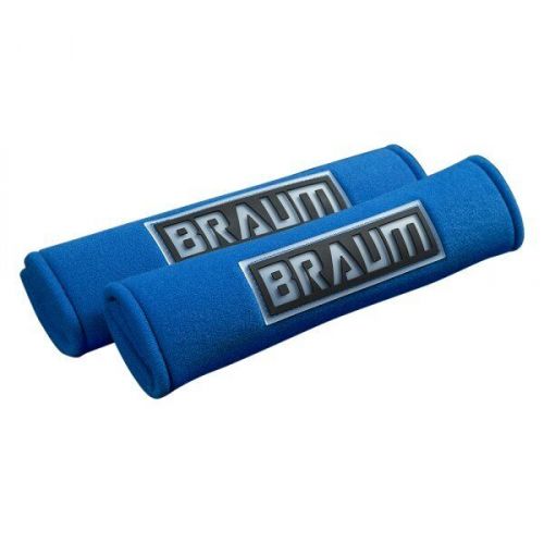 Braum 2&#034; replacement racing harness shoulder pads kit blue universal brhp-2blu