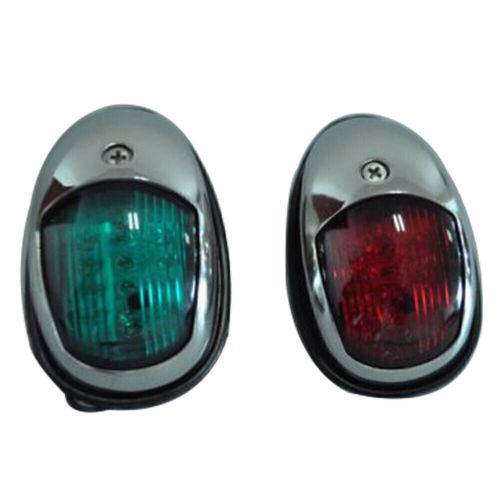 Led navigation lamp housing-port/starboard marine/boat stainless steel red+green