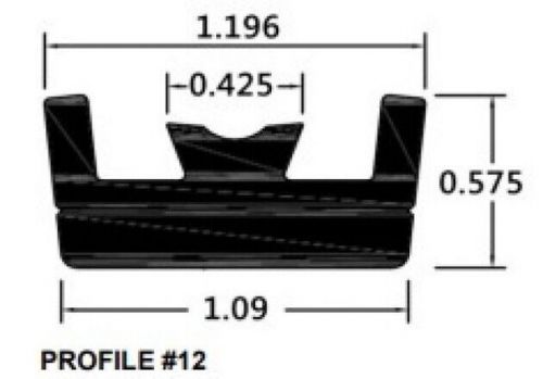 Spi hyfax slide runner profile 12 black 56&#034; 612-56-80 for yamaha cs340 ovation