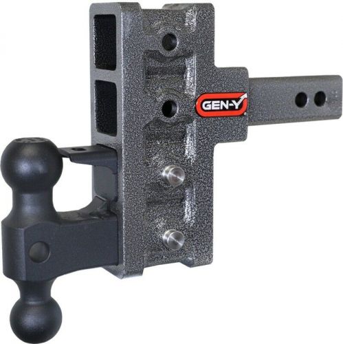 Gen-y mega duty 2&#034; shank 5&#034; offset drop 2k tw 16k hitch w/dual-ball/pintle lock