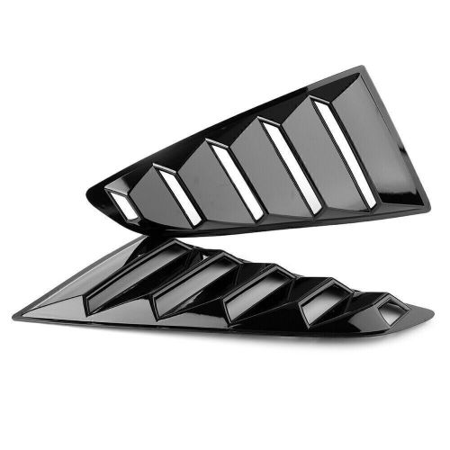 For ford mustang 2015-2023 17 16 glossy black side black window louvers