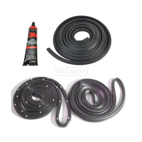 Rubber door and trunk weatherstrip with adhesive kit set for 64-65 gm 2 dr sedan