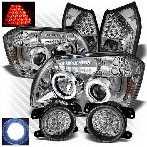 05-07 magnum projector headlights + led perform tail lights + led fog lights set