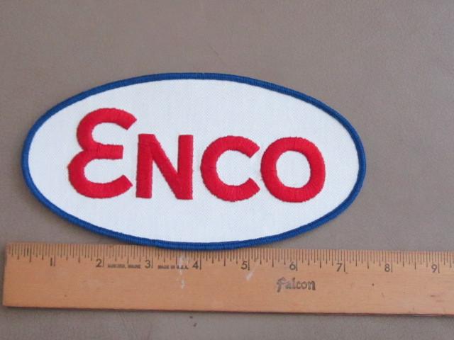 Nos large back patch- 60s enco oil co. uniform patch