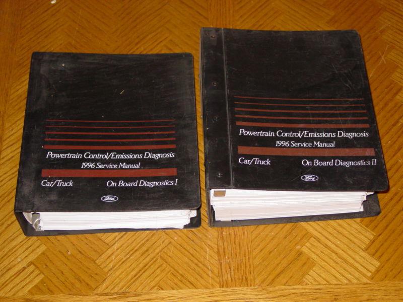 1996 ford car/truck pced obd i & ii shop service manual binder 1 & 2