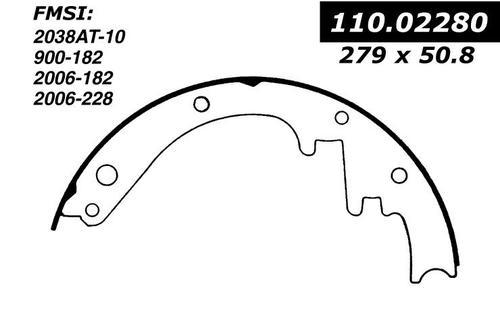 Centric 112.02280 brake pad or shoe, rear-severe duty brake shoes