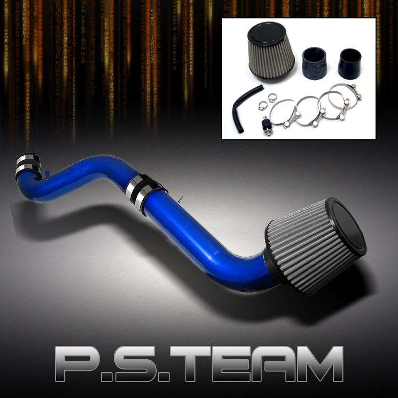 92-96 prelude si blue aluminum cold air intake+stainless washable cone filter