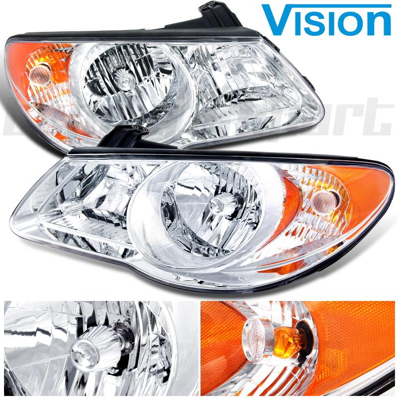 Driver passenger head lamp light assy left right pair fits hyundai elantra sedan