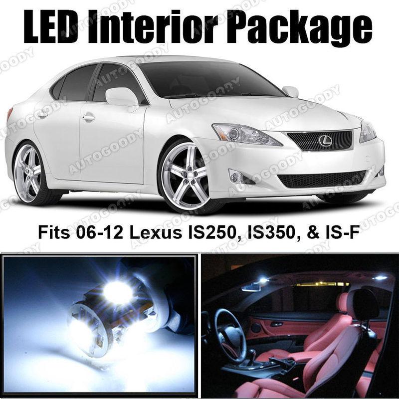 8 x white led lights interior package deal lexus is250