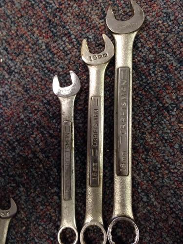 Lot of 18 craftsman wrenches