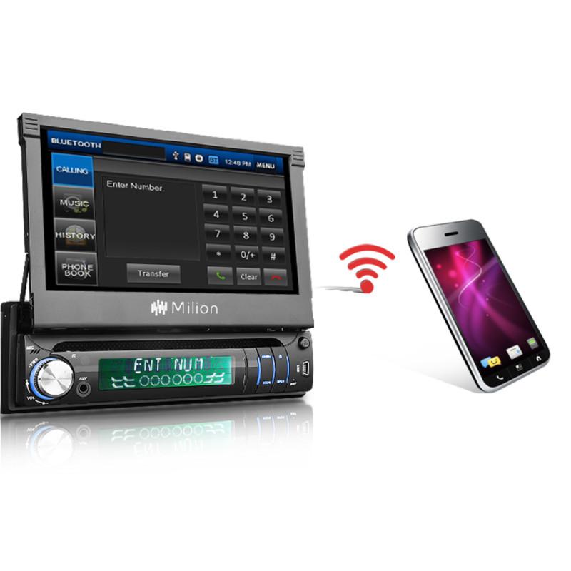 Milion 7" lcd 1din in dash car ipod  fm radio ipod usb dvd player 4x65w 0.01