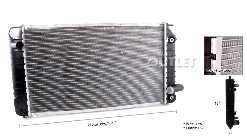 Brand new radiator 1994 1995 1996 chevy beretta corsica a/t l4 v6 m/t 94 95 96