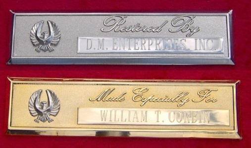 Chrysler imperial - custom engraved dash plaque