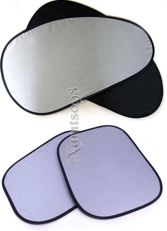 4 x spr​ing uv block sun visor screen fold shade/front back side window/suction