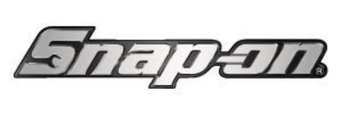 Snap-on matte silver chrome effect logo decal sticker