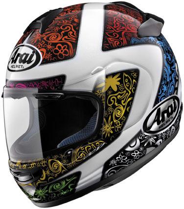 New arai vector-2 full-face adult helmet, bright/red/white, large/lg