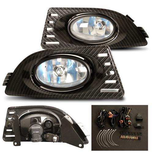 Fog lamp kits~ acura rsx 2005-2007 'super white w/carbon look cover