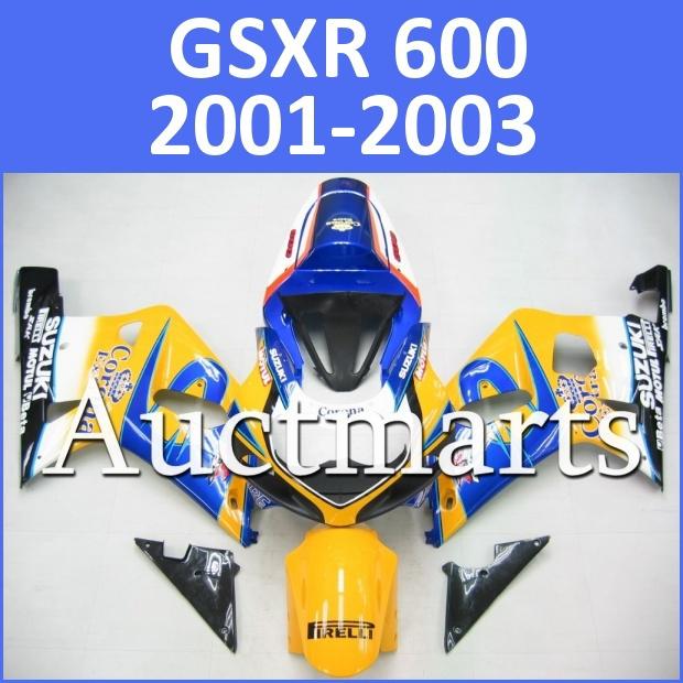 Fit suzuki 01 02 03 gsxr 600 gsx-r600 2001 2002 2003 fairing k1 bodywork a1 d10