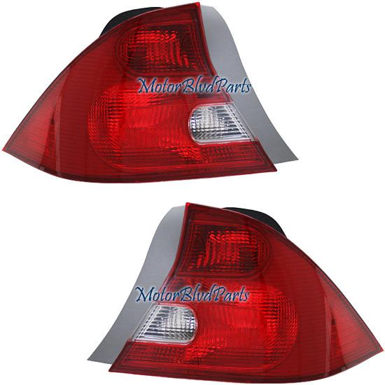 01-03 honda civic 2dr coupe tail lights rear lamps left + right pair